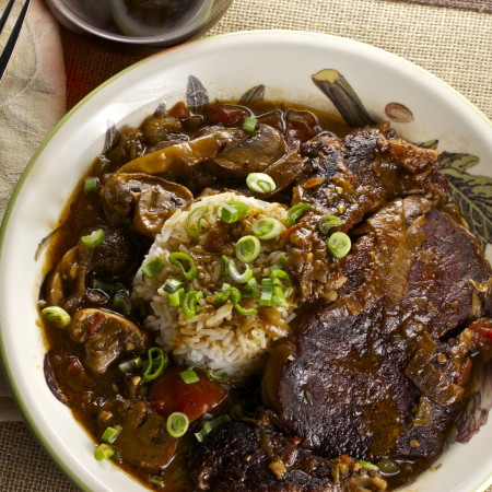 Blackened and Smothered Ribeye Steak