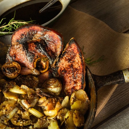 Taters 'n Onions with Red-Eye Gravy