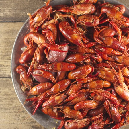 For some, tackling a platter of steaming hot boiled crawfish is unfamiliar territory. (All photos credit: George Graham)
