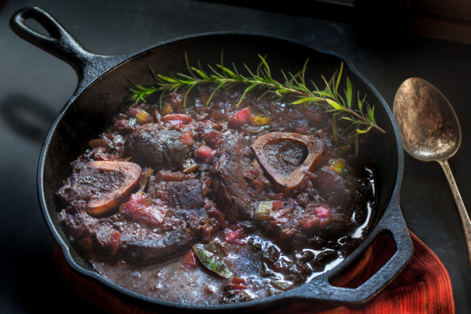 Beef shank soup bone makes a tasty (and inexpensive) osso buco. (All photos credit: George Graham)