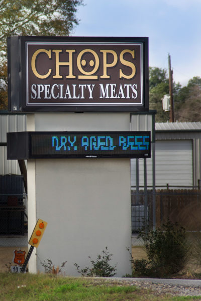 Chops Specialty Meats sign