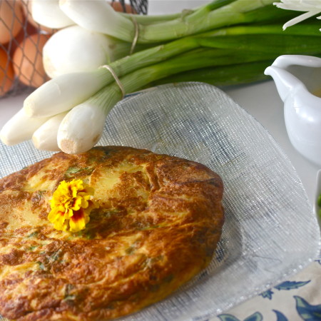 Farmhouse Frittata with Lavender Cream