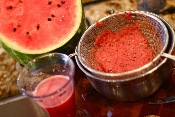 Watermelon pulp for making Watermelon Bread.