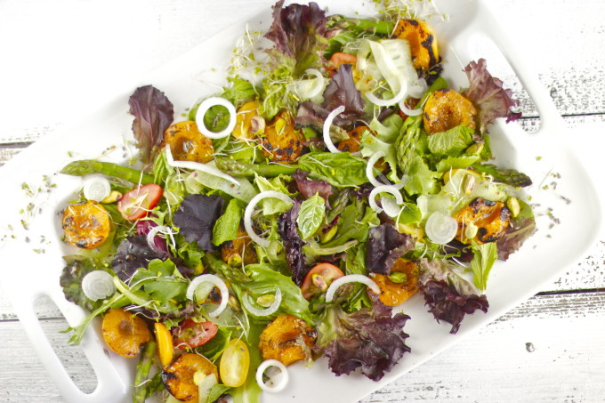 Grilled Apricot and Herb Salad Recipe - Lafayette, Louisiana Grilled Apricot and Herb Salad Recipe - Lafayette, Louisiana