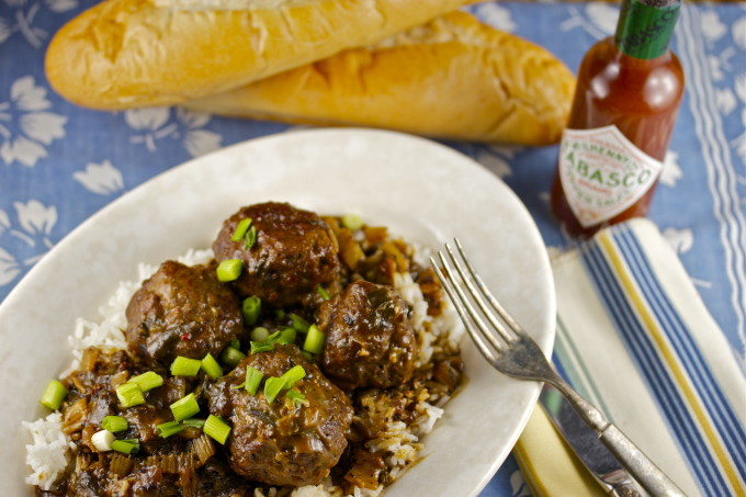 Cajun Meatball Fricassée is a popular Cajun recipe in rural Cajun cooking 