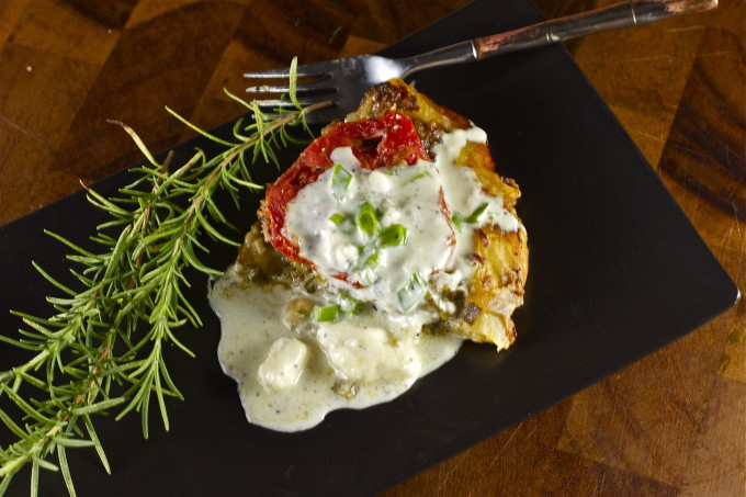 Slice of Creole Tomato and Sausage Pie Slice of Creole Tomato and Sausage Pie