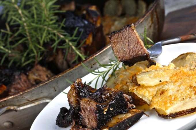 Short Rib rack-- a classic Cajun recipe seen in Cajun cooking. Short ribs in a Cajun recipe.