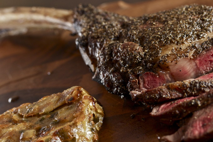 Tomahawk Ribeye in a Cajun recipe.