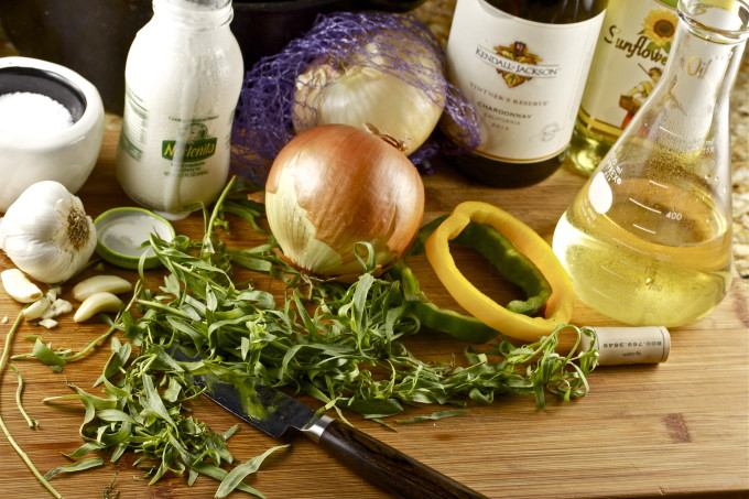 Tarragon is used in lots of Cajun recipes but is seen less frequently in Cajun cooking than in French cooking. Chicken Braised in Tarragon Cream ingredients