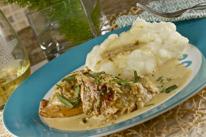 Chicken Braised in Tarragon Cream is a new classic Cajun recipe.