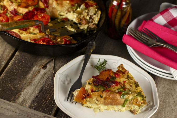 Sausage and Egg Pie - A slice of Cajun cooking at its best.