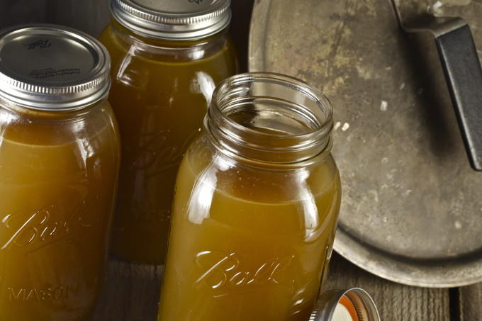 Dark chicken stock - the magic elixir in every Cajun recipe. (All photos credit: George Graham)