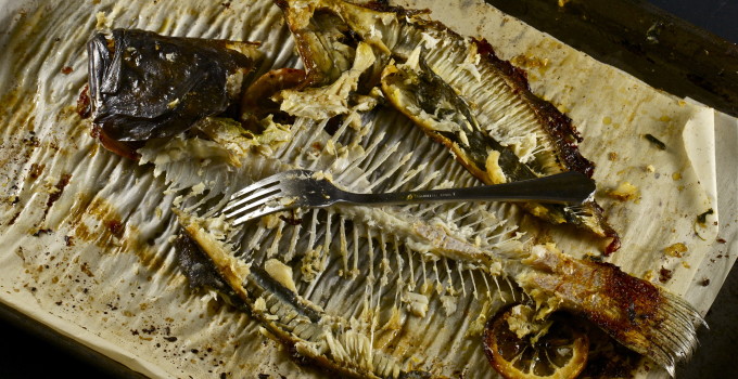 Flounder bones are all that's left of this Cajun recipe.