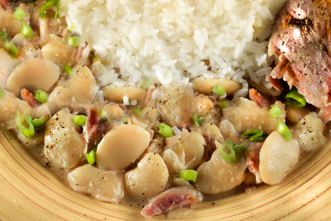 White Beans Supreme featuring Beans and Rice are a Cajun recipe seen often in Cajun cooking.