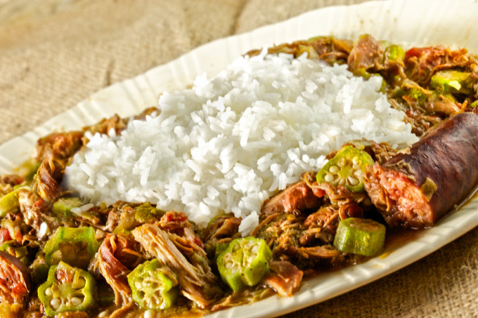 Okra and chicken is a Cajun recipe classic.