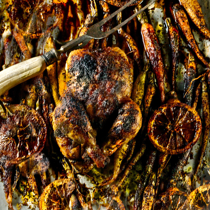 Roasted poussin recipe