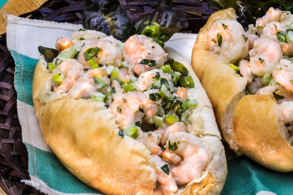 Gulf shrimp in my Louisiana Shrimp Roll makes this a tasty Cajun recipe.