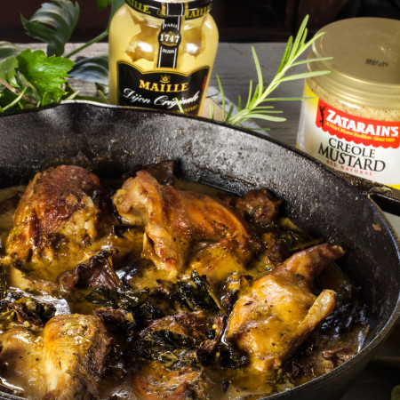 French Mustard-Braised Rabbit