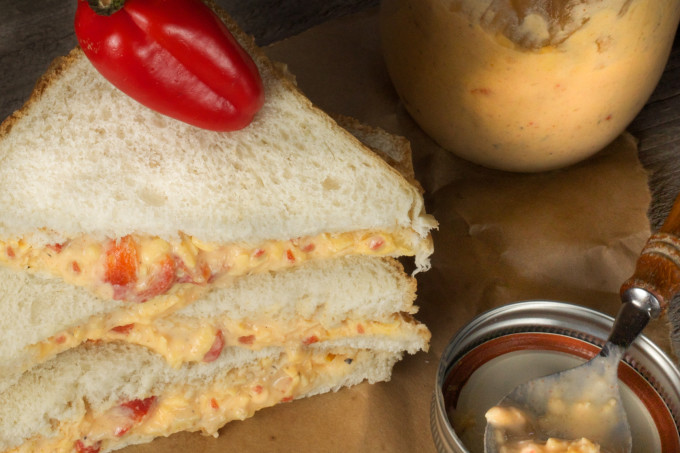 Red Pepper Pimento Cheese Sandwiches