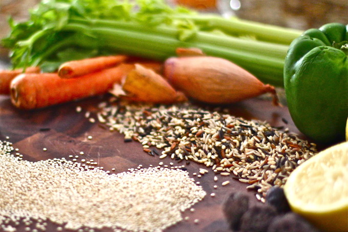 Quinoa Salad with Louisiana Shrimp ingredients