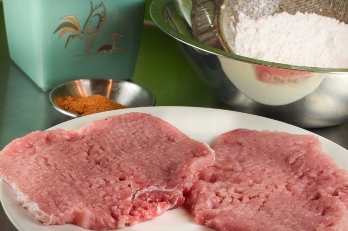 tenderized pork for the Chic Steak Sandwich recipe Tenderized pork loin is the secret ingredient in the Chic Steak Sandwich and a common Cajun recipe ingredient..