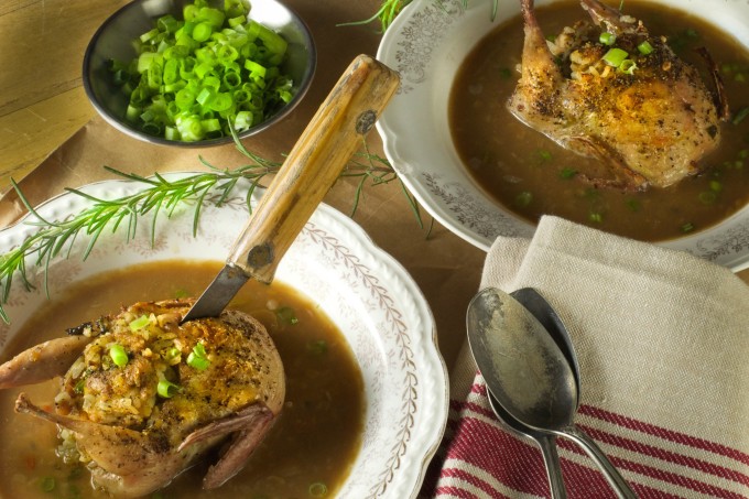 This Stuffed Quail Gumbo is one of the classic Cajun recipes and highlights Cajun cooking traditions. Stuffed Quail Gumbo is a classic Cajun recipe.