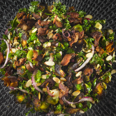 Blackened Brussels & Kale Salad