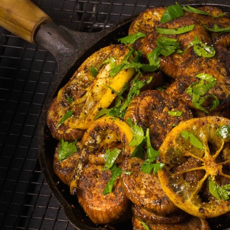 Griddled Eggplant is a Cajun recipe common in Cajun cooking.