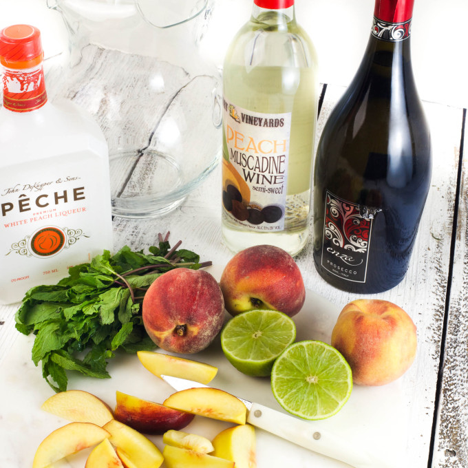 Peach Muscadine wine makes thisPeach Muscadine Sangria a Cajun recipe.