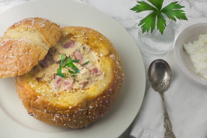 Potato Soup Bread Bowl Horiz