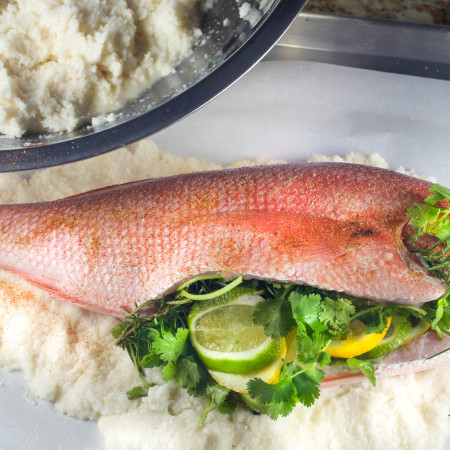 Salt-Encrusted Red Snapper