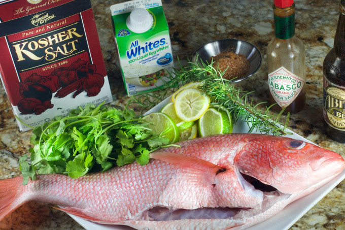 Salt-Encrusted Red Snapper is a Cajun recipe.