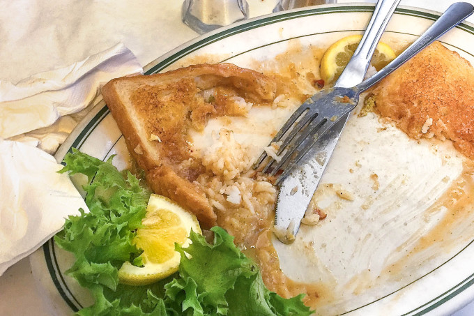 Make this Cajun recipe for Fried Softshell Crab topped with Crawfish Étouffée, and I guarantee your plate will look just like this.