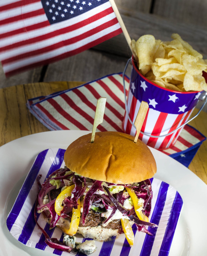 It's a red, white and Bluesiana holiday with this Cajun recipe for my Bluesiana Burger.