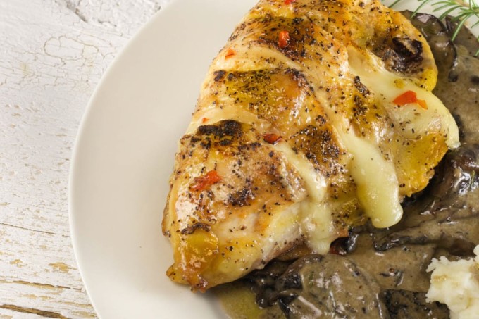 Stuffed Chicken with Mushroom Madeira is a Cajun recipe version.