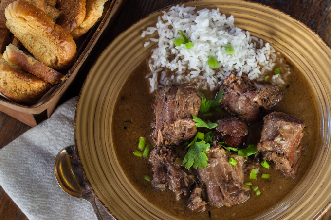 Smoked Turkey Neck Gumbo is one of the Cajun recipes that are key to Cajun cooking. Smoked Turkey Neck Gumbo is a classic Cajun recipe. (All photos credit: George Graham)