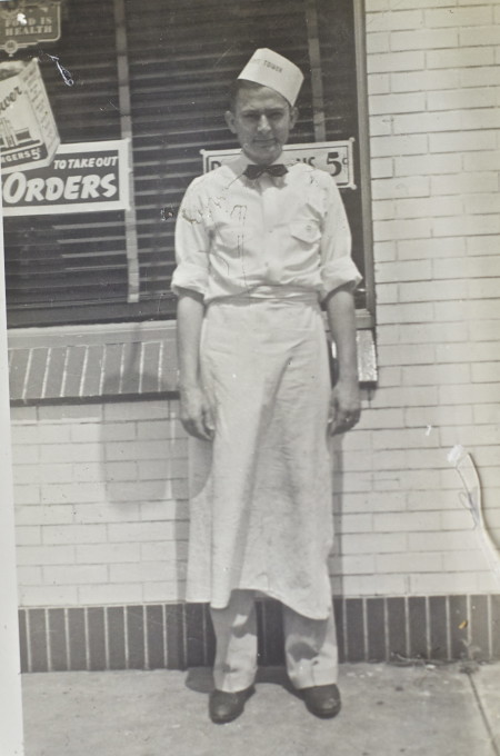 George Graham, Sr., my father, flipping burgers in the forties.