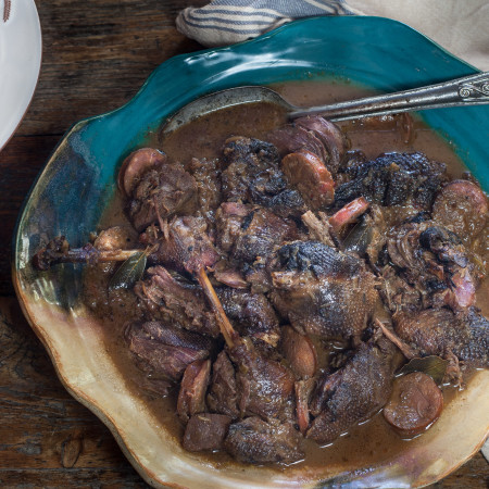 Wild Goose in Red Wine Gravy