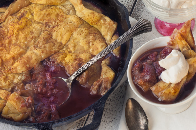 Strawberry Cobbler: Sweet strawberries blend with Chambord liqueur in a down-home Southern favorite and a tasty Cajun recipe for dessert.