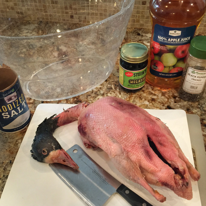 Brining the bird Brining adds flavor and moisture to this Wild Goose in Red Wine Gravy recipe.