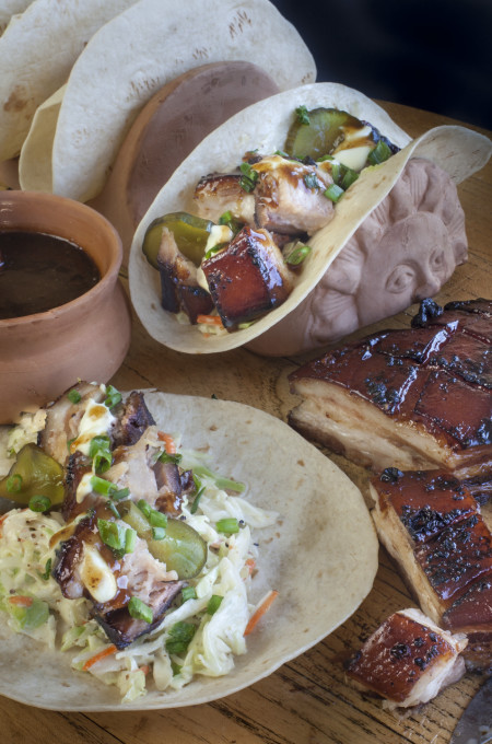 Pork Belly Tacos Tasty Pork Belly Tacos featuring glazed pork belly is a tasty Cajun recipe.