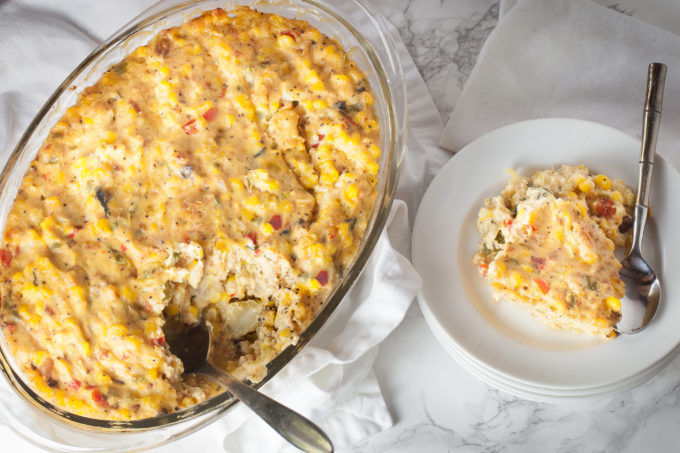 Cheesy Corn Casserole Cheesy Corn Casserole -- a down-home Cajun recipe -- is guaranteed to bring your guests back for second helpings. (All photos credit: George Graham)