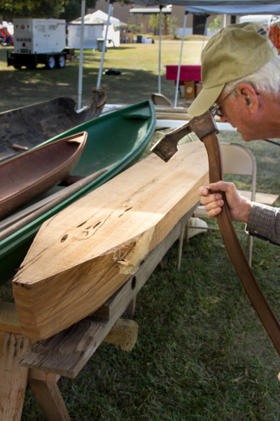 Pirogue carving is a Cajun folk art that has been handed down through generations.