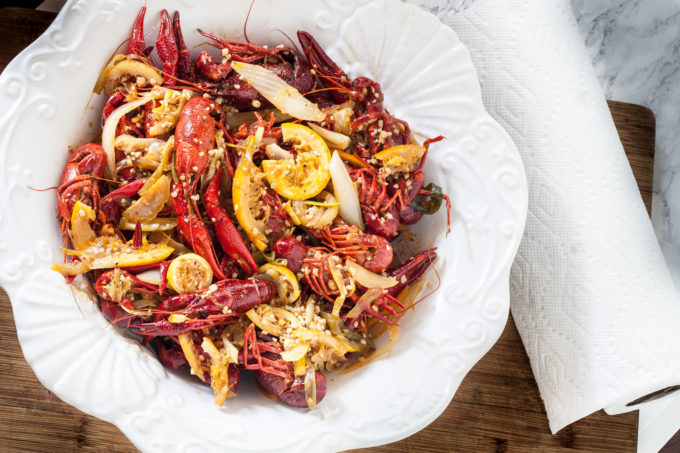 Spicy, buttery, garlicky, and citrusy--this Two-Step Boiled Louisiana Crawfish has a Vietnamese twist. 