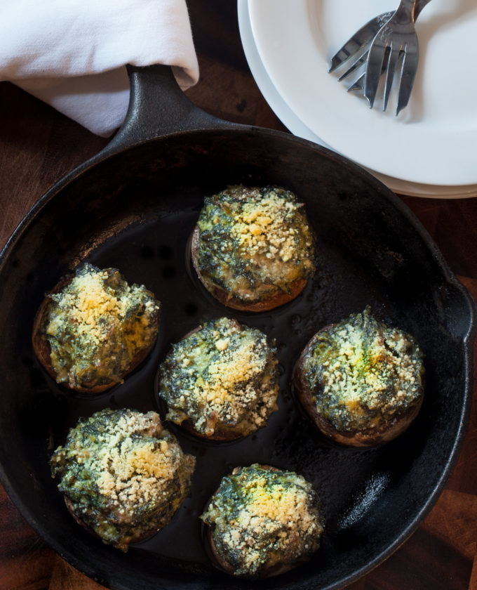 Oyster-Stuffed Mushrooms platter This Cajun recipe of Oyster-Stuffed Mushrooms are perfect as a party appetizer skillet.