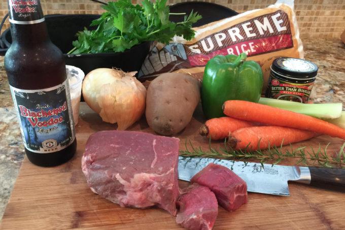 Blackened Voodoo Beef Stew ingredients Fresh ingredients cooked long and slow render this beef fork tender in this classic Blackened Voodoo Beef Stew recipe.