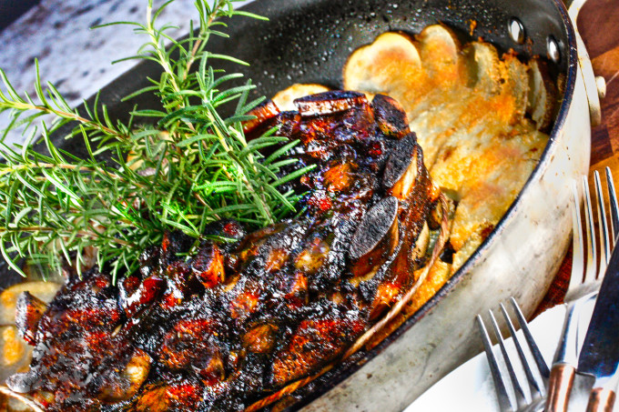 Short Rib rack in a Cajun recipe.