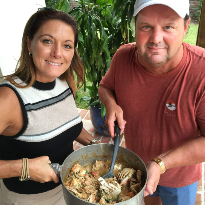 Crab Étouffée pot Walter Hidalgo and his wife Danielle serve up their famous crab étouffée--a classic Cajun recipe.
