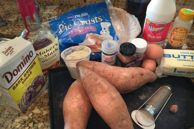 Sweet Potato Pie Brûlée ingredients Familiar ingredients of the fall season go into this Sweet Potato Pie Brûlée recipe.