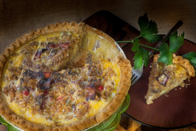 boudin-quiche-is a an easy Cajun recipe.